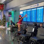 Pearl Gonzalez Instagram - Let me know if you’ve seen my magical bearded man 🎅🙏🏻 #christmas #christmaseve #santababy Chicago O'Hare International Airport