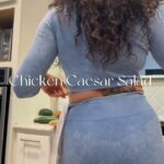 Pearl Gonzalez Instagram - Quick Post Workout Lunch Chicken Caesar Salad 🥗 🤤 Comment down below if you want more healthy recipes 💖