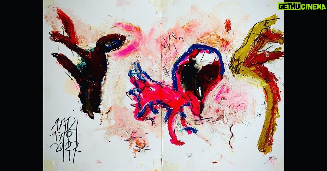 Pedro Alonso Instagram - Paris. More studies for Berlin (pencil, Indian ink and oil stick on paper). 🌋🗼🦦🪲 #veoveo París. 🪲🦋🦖🪰🐛🐍🐌🦂🦉Más estudios para Berlín (lápiz, tinta china y oil stick sobre papel). 🌋🗼🦦🪲 #veoveo