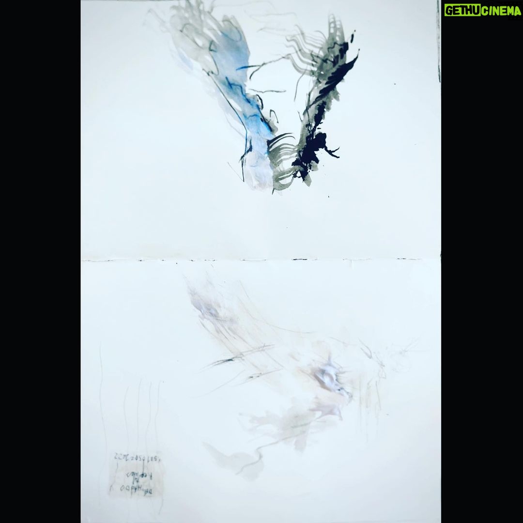 Pedro Alonso Instagram - (Primeros studios al agua/semilla y poema para el sueño de Berlín. O’choro)🔥🐍 1. Tu serpiente es la serpiente. Es así. El asunto primordial ahora. Por serpiente y por venir de tu mano. 2. Oh, el amor. En los ojos de dos locos para el mundo que, más allá de los peligros del vuelo, están decididos a subirse a la nave que navega hacia las lindes. 3. Lo primero fue un pájaro. Es así. Lo fue. En una película de reptiles o insectos que asumieron su principio. Que se abrazaban sin pudor a lo indiferenciado. Ajenos a la inquietud y ajenos al miedo. 4. Caminar entre calaveras. No más. Cada quien. Como un animal ignoto. En busca de la propia alma. 5. Por qué habrían de tener miedo de sí, se dijo Ulises. Aquellos que reptando, se atrevieron? Por qué cadenas? Qué clase de juicio merece respeto de nadie, si no se permite a sí mismo caminar a cuatro patas, arrastrarse, hasta conocer en su propio ser la misteriosa cadena que precede al real viaje? Y al giro fundamental. El único que viene y va en el vacío que genera en su círculo el magnífico uroboro. Padre y madre, hombre o mujer. O niño de cascabel. 6. Lo que fuere. En el instante precioso en que la vibración se manifiesta, late. Se estremece. Cada vez. Cada vez nace, cada vez muere. Como una aguja que hila. 7. Dentro de la calavera del dulcísimo Yorick. 8. El infinito espera. El infinito espera, susurra el viento. El infinito espera. Y no decide. La puerta sigue ahí. Para quien la rece. Como rezó el primer hombre frente al manantial, amparado en la luz y la sombra, por el hermano fuego.