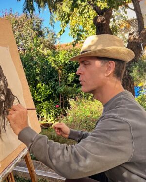 Pedro Alonso Instagram - Tinta china  a pincel sobre papel orgánico #ochoro #pinturilla #retratohacíatiempoquenohacíaunretrato #georgegurdjieff #conmisombreromazateca #yunamierdadepalomaquelehacaídoencimanadanasterminar