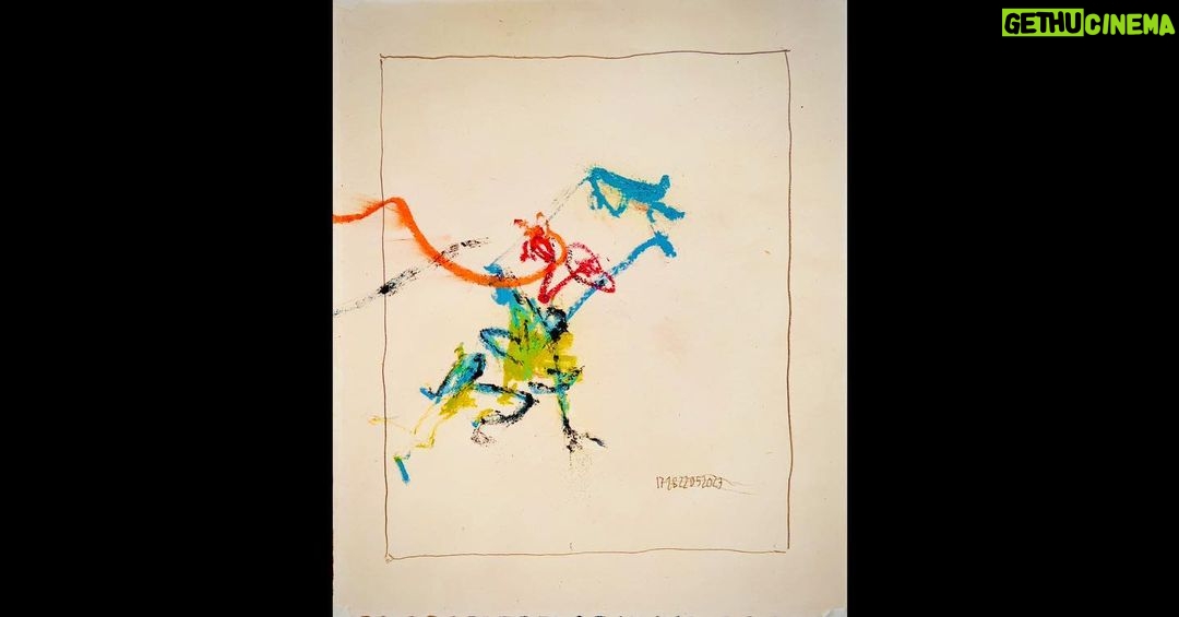 Pedro Alonso Instagram - À bout de souffle #berlín (tríptico con oil stick,grafito y purpurina sobre papel) #yacasi ohmmmmmmmmmn 🦦🔮🐝