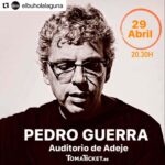 Pedro Guerra Instagram - #Repost @elbuholalaguna with @use.repost ・・・ ¡𝗣𝗲𝗱𝗿𝗼 𝗚𝘂𝗲𝗿𝗿𝗮 𝗲𝗻 𝗧𝗲𝗻𝗲𝗿𝗶𝗳𝗲! ⁣😱🔥 ⁣ 🎟️ Entradas ya disponibles en: ⁣https://www.tomaticket.es/es-es/entradas-pedro-guerra-en-tenerife Disfruta la música de la mano del cantautor tinerfeño, Pedro Guerra, con su lanzamiento de '𝗘𝗹 𝗩𝗶𝗮𝗷𝗲' en el que busca aproximarse al sonido y a la ternura de sus primeros discos. 🎶✈️ ⁣ 📍 Auditorio de Adeje, Tenerife 🗓️ 29/04/2023 ⁣ #eventos #entradas #tomaticket #concierto #elviaje #música #concierto #pedroguerra #tenerife #ocio #ociotenerife #music #musiclive @pedro_guerra @auditoriodeadeje @tomaticket.es