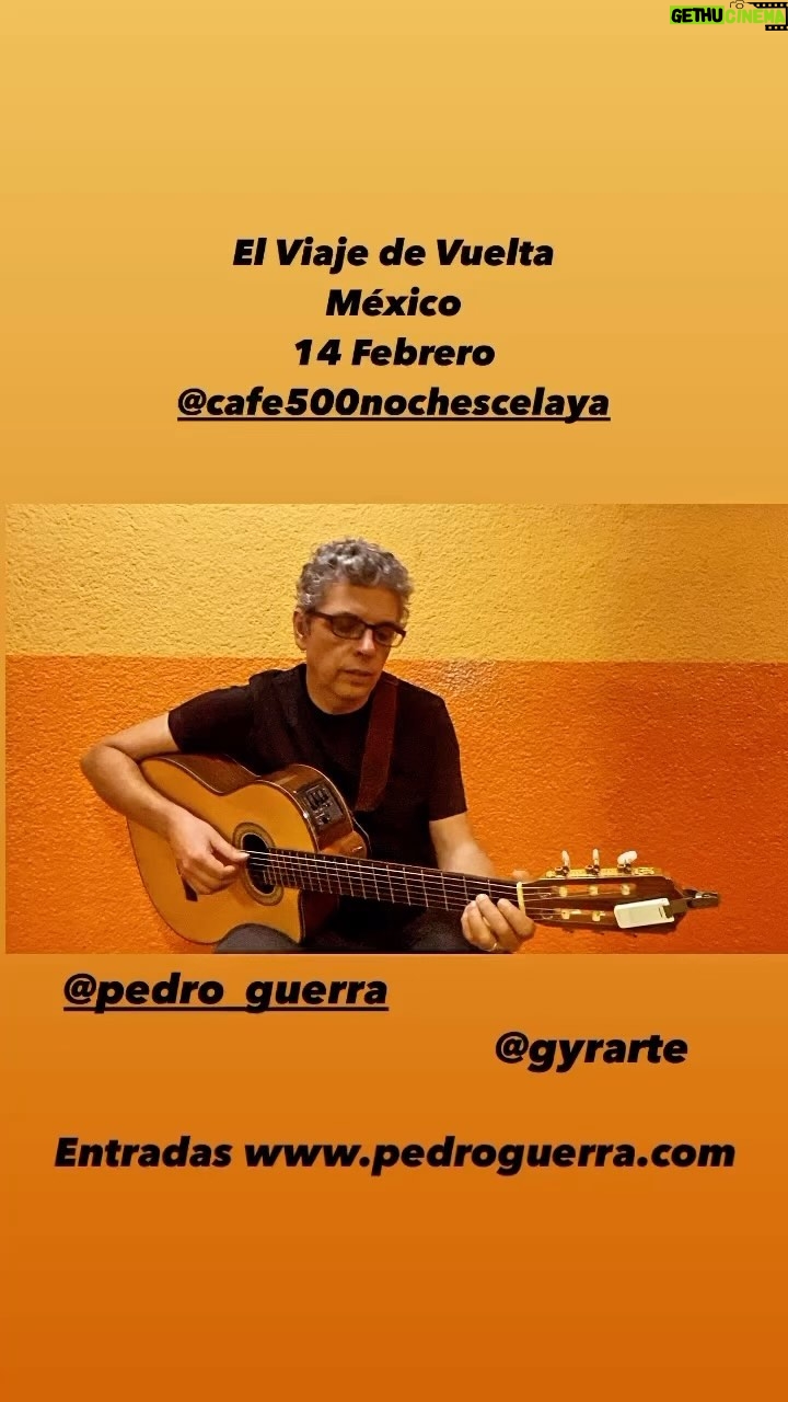 Pedro Guerra Instagram - Gira México El Viaje De Vuelta Primera parada Celaya @cafe500nochescelaya Nos vemos muy pronto! @pedro_guerra Entradas whtasApp de El Café y www.pedroguerra.com