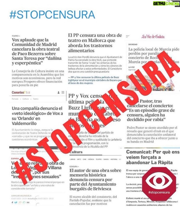 Pedro Guerra Instagram - Basta Ya #stopcensura