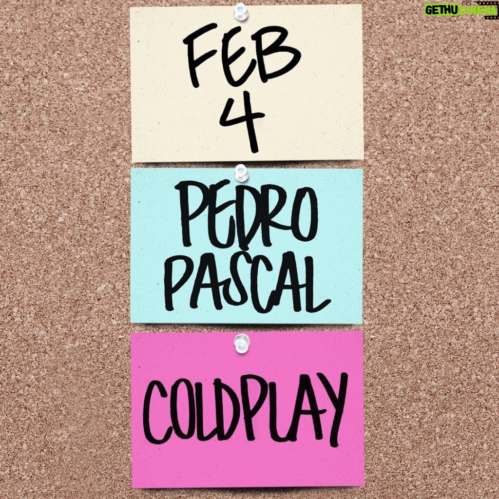 Pedro Pascal Instagram - #SNL #Coldplay Feb. 4 💀