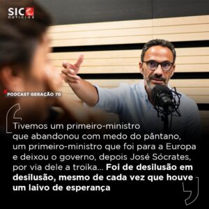 Pedro Ribeiro Instagram - Pedro Ribeiro, diretor da Rádio Comercial, é o novo convidado do podcast Geração 70.

Numa conversa com Bernardo Ferrão, revela o “desencanto absoluto” com os políticos, aponta a “máquina fiscal do norte da Europa” e as sucessivas desilusões da democracia portuguesa, com referência ao “pântano” de António Guterres e à “saída para a Europa” de Durão Barroso.

Ouça o episódio completo através do link na bio. 

#podcast #geracao70 #portugal #politica #impostos #taxes #governo #radiocomercial #atualidade #radio #pedroribeiro #news #sicnoticias