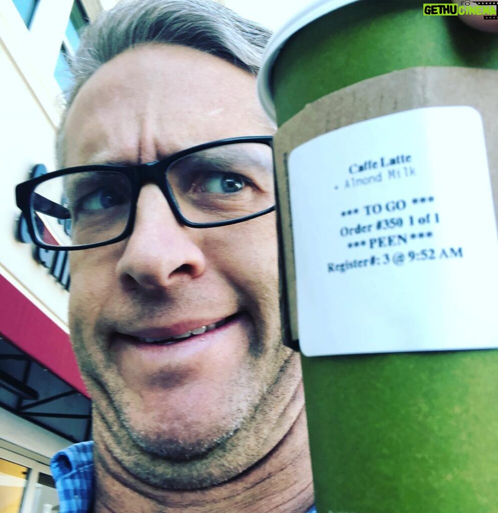 Penn Holderness Instagram - One Latte for Peen to go? Apparently I need to work on my pronunciaCHIN. PEEN. SMH. #doublechinstagram