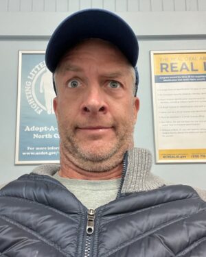 Penn Holderness Instagram - TrepidaCHIN. This is the face of a dad whose daughter is at the DMV counter about to get her Permit. She is smart, capable and responsible but I am freaking TERRIFIED