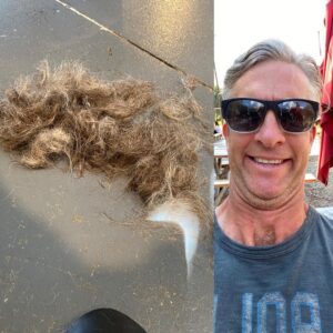Penn Holderness Instagram - That is not a dead CHINPmunk. That is my former hair. That was a one hour haircut. It needed serious attenCHIN. #doublechinforthewin