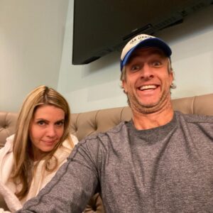 Penn Holderness Instagram - 2020 planning meeting with the HFAM corporaCHIN! We are setting high expectaCHINs!  What are your company resoluCHINs? Look how straight my hat is! #doublechinstagram
