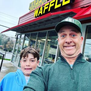 Penn Holderness Instagram - We took a visit to the birthplace of Double Chins. I wanted my son to know their oriCHIN story. Also we are depressed because his team has been eliminated from playoff contenCHIN