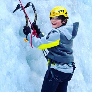 Penn Holderness Instagram - Ice climbing in CHINmonix! 130 foot ascenCHIN. So proud of my wife and children! Swipe right for all the actCHIN