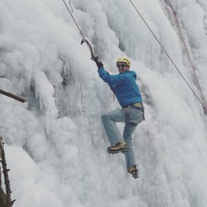 Penn Holderness Instagram - Ice climbing in CHINmonix! 130 foot ascenCHIN. So proud of my wife and children! Swipe right for all the actCHIN
