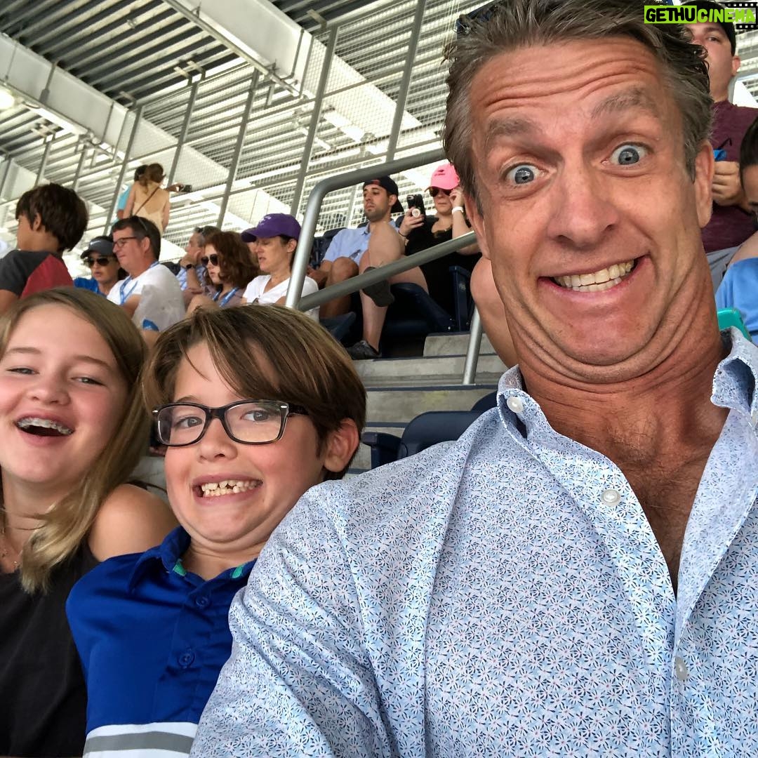 Penn Holderness - 1.1K Likes - Hi elevaCHIN seats but still great! #USOPEN #doublechinstagram