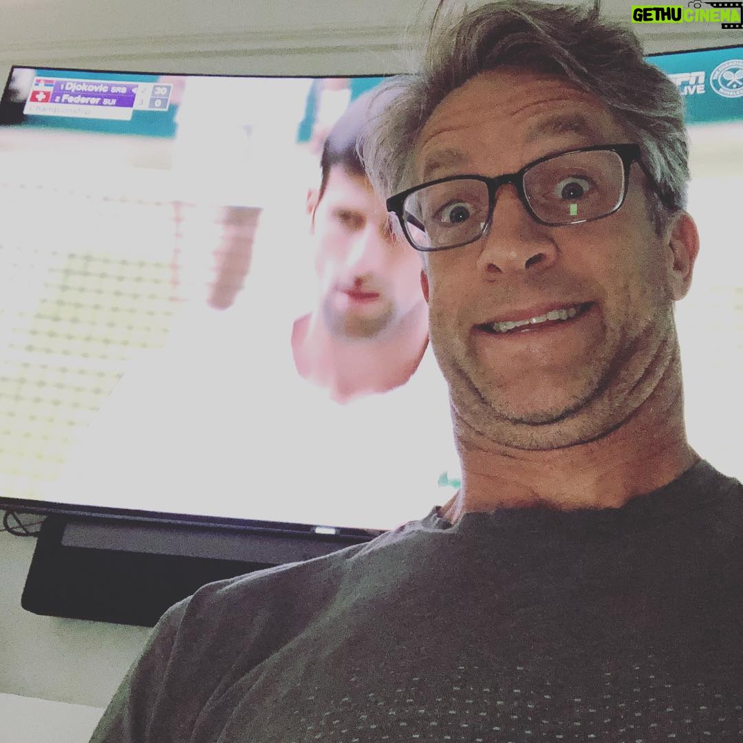 Penn Holderness Instagram - Who else is up early watching CHINbledon?? Dream final #doublechinstagram