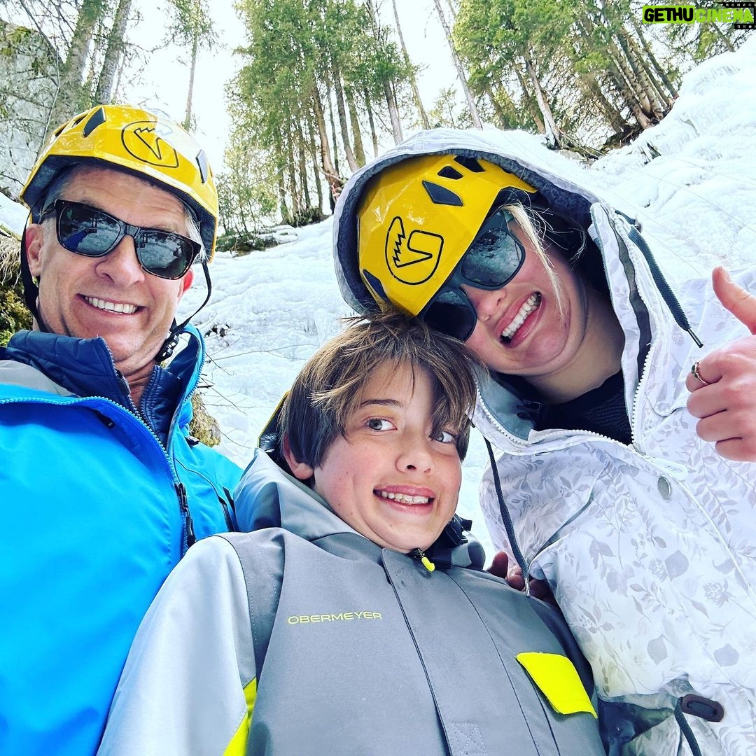 Penn Holderness - 2.4K Likes - Ice climbing in CHINmonix! 130 foot ascenCHIN. So proud of my wife and children! Swipe right for all the actCHIN