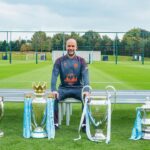 Pep Guardiola Instagram - The boss! 🩵 Etihad Campus