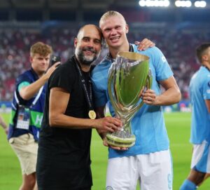 Pep Guardiola Instagram - #uefasupercup Winners!
@mancity 1(5)-1(4) @sevillafc 
#mancity