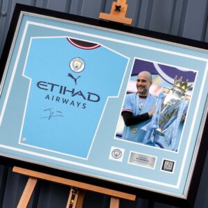 Pep Guardiola Instagram - Hello everyone! 

I’m giving away an official Manchester City framed shirt I signed at my private signing session with @icons_memorabilia!

To enter the giveaway simply: 1) Tag a friend in the comments and 2) Follow both me and @icons_memorabilia

A winner will be selected at random. T&Cs apply. Good luck!