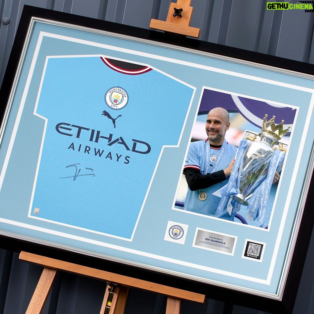 Pep Guardiola - 582.1K Likes - Hello everyone!
I’m giving away an official Manchester City framed shirt I signed at my private signing session with @icons_memorabilia!
To enter the giveaway simply: 1) Tag a friend in the comments and 2) Follow both me and @icons_memorabilia
A winner will be selected at random. T&Cs apply. Good luck!