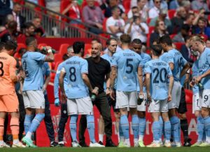 Pep Guardiola Instagram - 22/23 #facup Champions!
@mancity 2-1 @manchesterunited 
#facupfinal #mancity