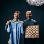 Pep Guardiola Instagram - What a pleasure to meet the genius Magnus Carlsen! We enjoyed it so much! Join us and watch the full video on Man City’s or Puma’s official YouTube channels. #foreverfaster #mancity #chesscom
