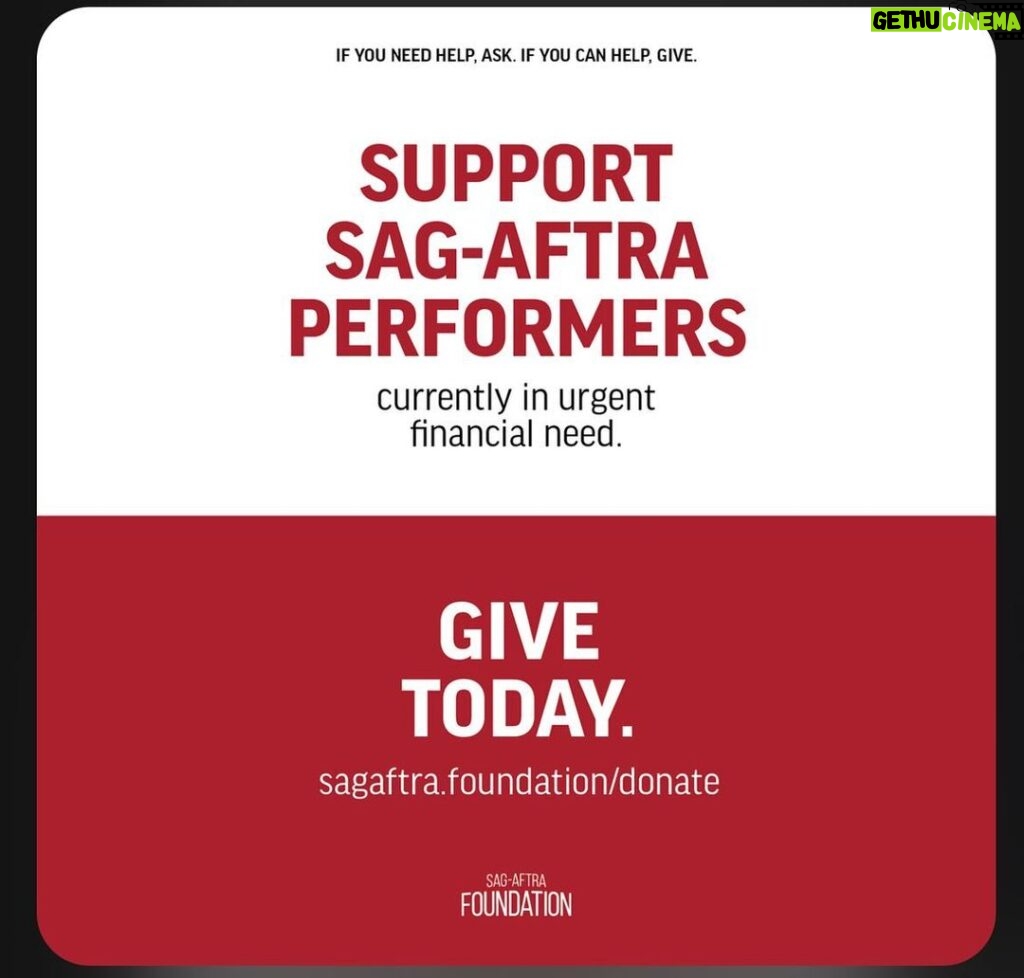 Peri Gilpin Instagram - If you want to support the strike please consider donating to our Foundation’s Financial Assistance Program for @sagaftra members. Families are in urgent need due to the work stoppage- much of the work stopped weeks before May 1. All donations to this program go directly to SAG-AFTRA members in urgent need and are greatly appreciated! Learn more @sagaftrafound ❤️
