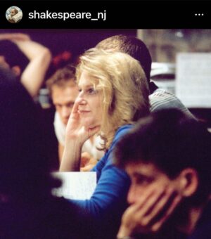 Peri Gilpin Instagram - I love this picture of my extraordinarily brilliant friend, Bonnie Monte-Artistic Director of @shakespeare_nj  doing her thing.
