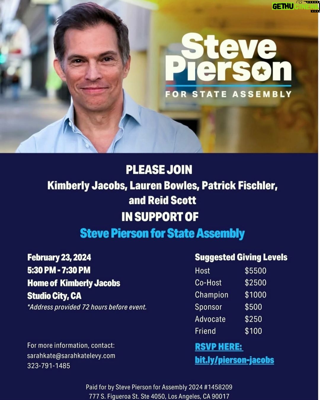 Peri Gilpin Instagram - Join us this Friday to support Steve Pierson for Cal State Assembly- we’d be so lucky to have this 30+ year member of @sagaftra representing us in Sacramento ! Los Angeles, California