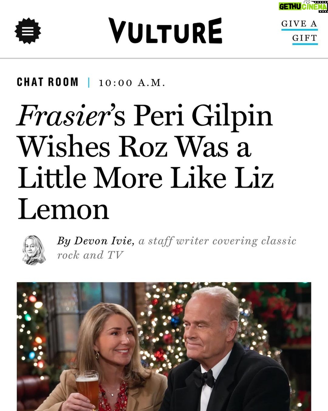 Peri Gilpin Instagram - I loved talking with Devon Ivie @vulture Chat Room. I think we have the same taste in TV Shows 💕
