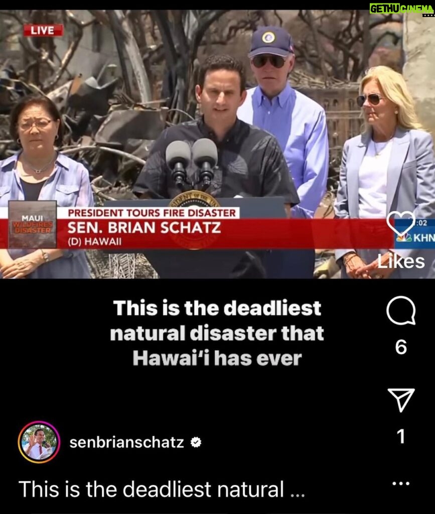 Peri Gilpin Instagram - Please read tonight’s August 21, 2023 Letter from an American by historian @heathercoxrichardson at the Substack link in my Bio-it’s so informative-she always includes footnotes and links to her source material and today’s tracks all of the Biden Administration’s immediate response and efforts to aid the people of LaHaina in every possible way. Lahaina, Maui