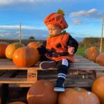 Perrie Edwards Instagram - Pumpkin patch with our icle Pumpkin 🎃🥹