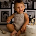 Perrie Edwards Instagram - Axels cake smash! 🎂 (theee most adorable thing I’ve ever witnessed 🥹😂)