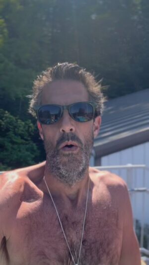 Pete Correale Instagram - Happy 4th baby!  White trash water slide for the win!

#4thofjuly #waterslide #trashy #supportthetroops #petecorreale #golf