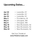 Pete Correale Instagram - Upcoming Shows! Get your tickets in the link in my bio! @stressfactory @laughlouisville @comedyconnection @loftcomedyclub #standupcomedy #petecorreale #louisville #newbrunswick #chicopee #providenceri #comedian