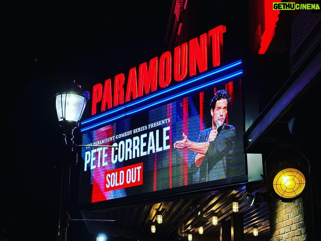 Pete Correale - 1.9K Likes - Thanks to everyone who came out Saturday night! The Long Island sense of humor is pure gold, I had a blast.
And thanks to the folks @ #theparamounttheater one of the best theaters on the planet.
