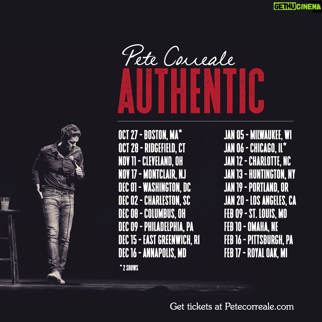 Pete Correale - 1.9K Likes - Tickets are on sale now! Head on over to PeteCorreale.com to grab your tix before they sell out. What city will you be attending? 🎟️
#PeteCorreale #StandUp #StandUpSpecial #Comedy #ComedyShow #Authentic #AuthenticTour
