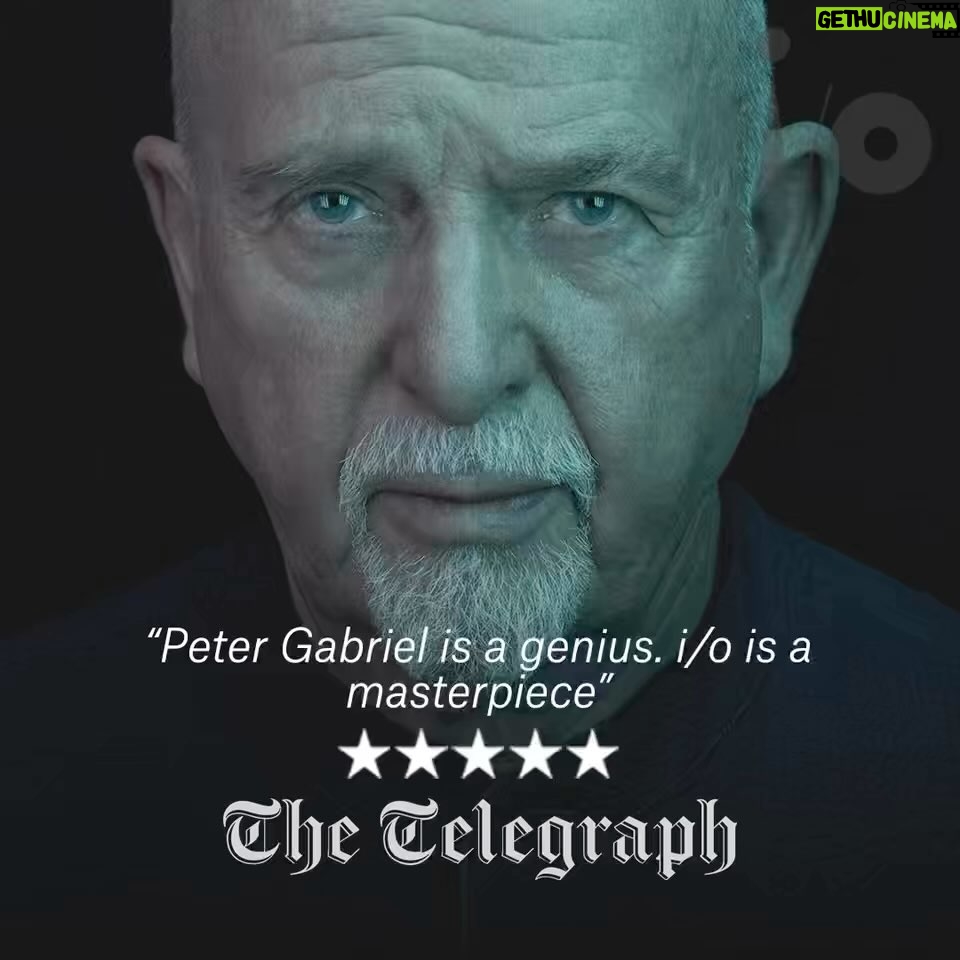 Peter Gabriel Instagram - ‘i/o’ the new album is out now.
