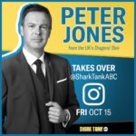 Peter Jones Instagram - Catch me on @sharktankabc insta tomorrow, Friday 15th October, for my takeover before a brand new episode at 8/7 central on @abcnetwork !! 🦈