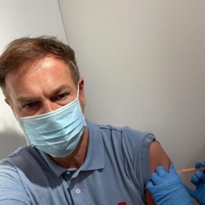 Peter Jones Instagram - Pleased to say first jab of the Oxford/AstraZeneca is done!
Thanks so much to @nhsengland and all the incredibly hard working staff and volunteers across the country that are making this happen. A step closer to a new normal #jab #nhs