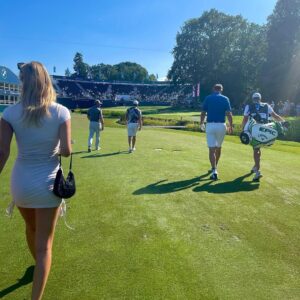 Peter Jones Instagram - Such an amazing day yesterday. Great fun with @danny.willett @jamesjordan1978 @jakehall and thank you @taliajones_ , @williampeterjones for your support. Making memories💙 Thank you @bmwpga !!