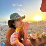 Pevita Pearce Instagram - Sunset and jagung bakar