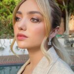 Peyton List Instagram - PALEYFEST last night   Pley Beauty details: Cobra Kai Palette, Pley Things, One Stop Pop (Pure Bliss), Sweep the Cheek, Lip Habit