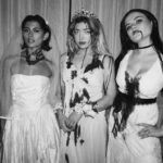 Peyton List Instagram - a bride, carrie, and jennifer check walk into the uber
