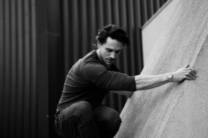 Philipp Christopher Instagram - I have climbed the highest mountain, only to...?
.
I hope no one reveals the height of this. 😬
.
Photo by @verobielinski #blackandwhitephotography #climbing #photo #photography #actorslife #takingrisks #jump #fillintheblank