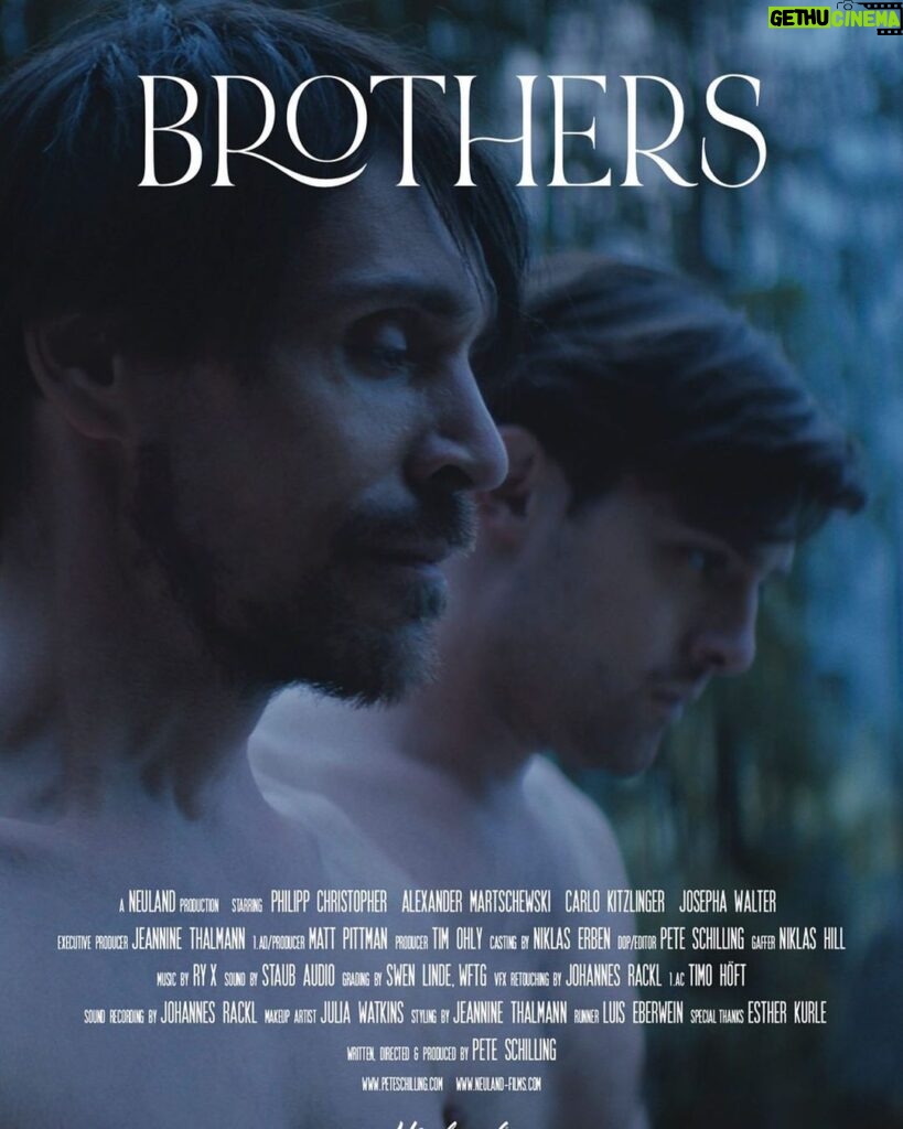 Philipp Christopher Instagram - Grateful to the #southernshortsawards for the Best Actor Award for this gem of a film which will have its crew/cast premiere this weekend in Germany. Thanks @pete.schilling, my “brother” @alexandermartschewski and everyone at @neuland.films for your passion about a deep and emotional issue. 🙏❤️ And a big thank you to the amazing and infamous @in_between_accents aka Simone Dietrich for helping me become a #lad 😘🙏 #filmmaking #suicideprevention #family #brothers