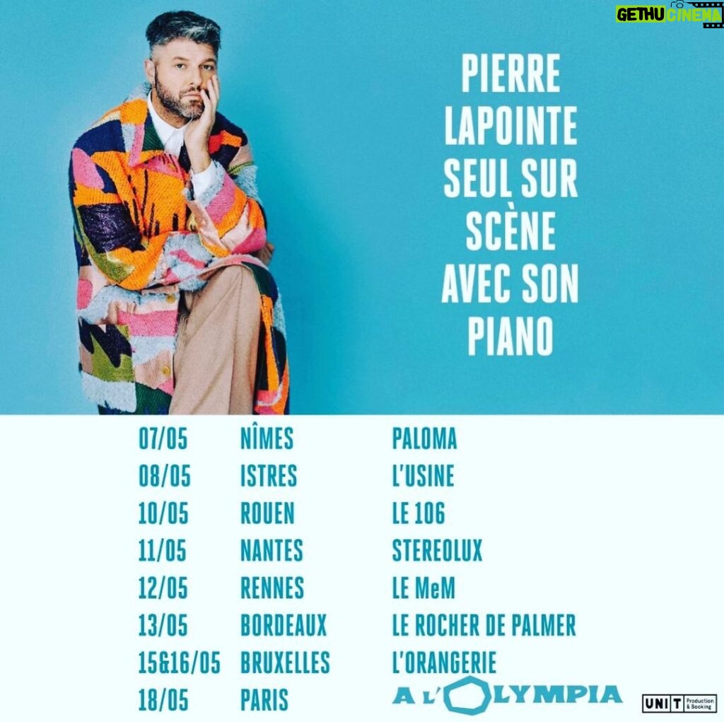 Pierre Lapointe Instagram - Les dates Européennes approchent!!! 😃 @uni_tprod @spectramusique @olympiahall