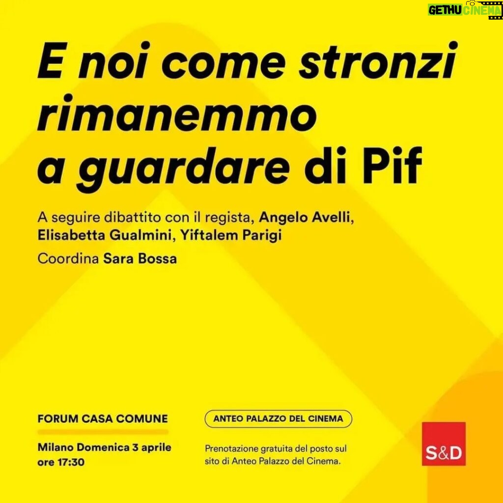 Pif Instagram - Questa sera a Milano in ben due cinema!