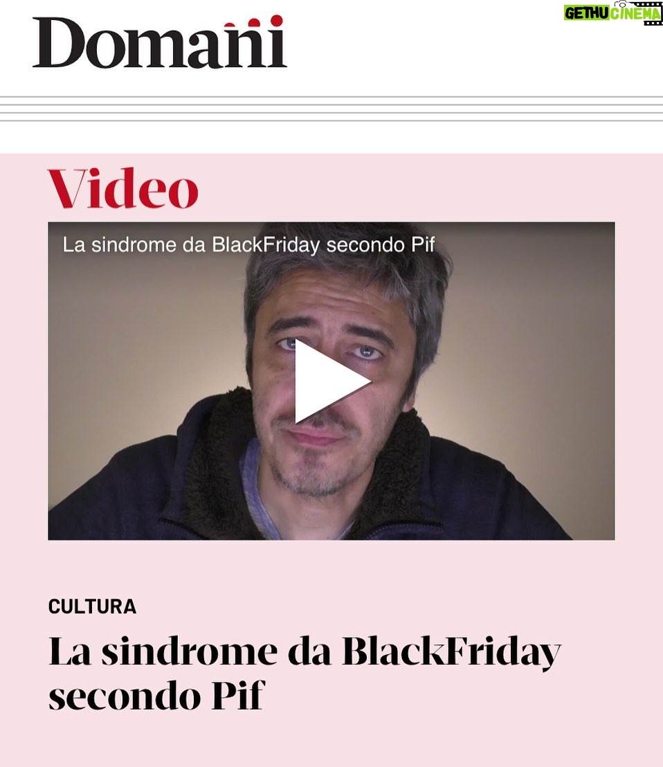 Pif - 1.9K Likes - Ho spiegato in un video cosa è la sindrome da post black friday. Per guardarlo cliccate sul link in bio.
@domanieditoriale
#postblackfriday